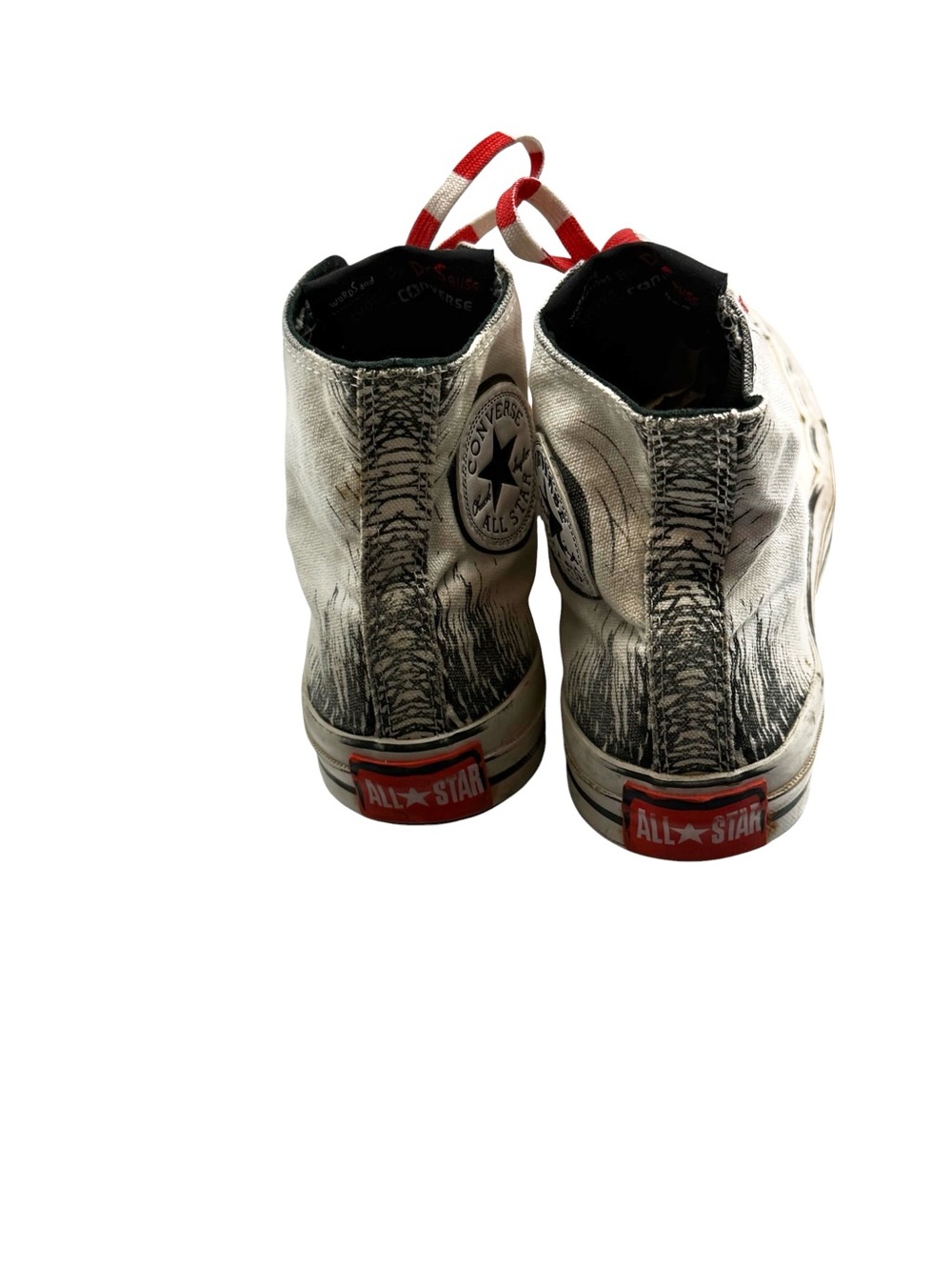 Converse x Dr. Seuss Cat in the Hat High Top Sneakers White Canvas Men’s 8 - Picture 5 of 16